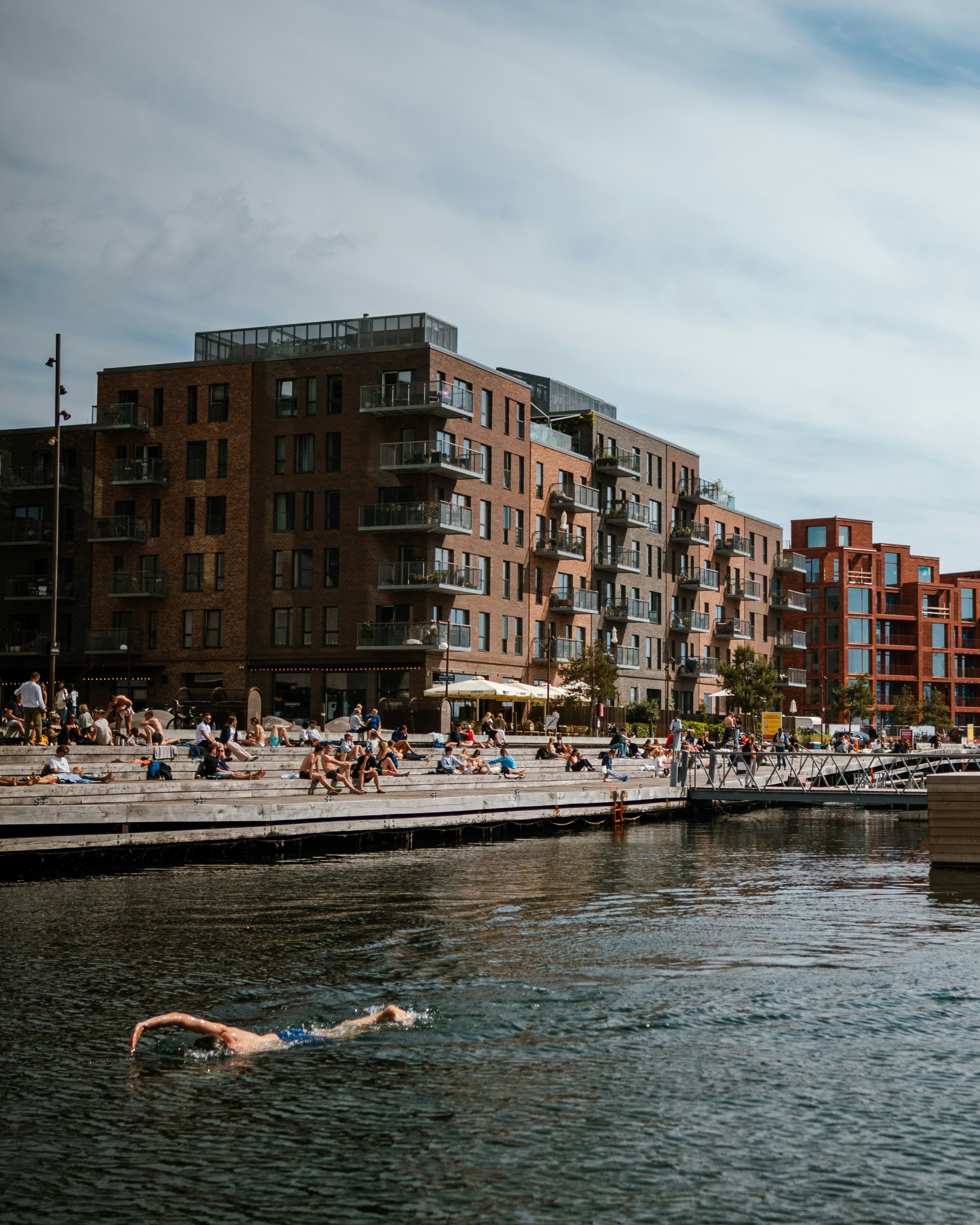 A swimmer in the Copenhagen harbour